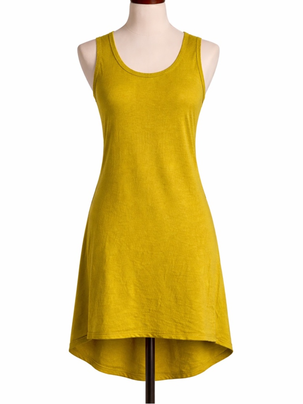 aerie Chartreuse Yellow Scoop Neck Tank Top Dress